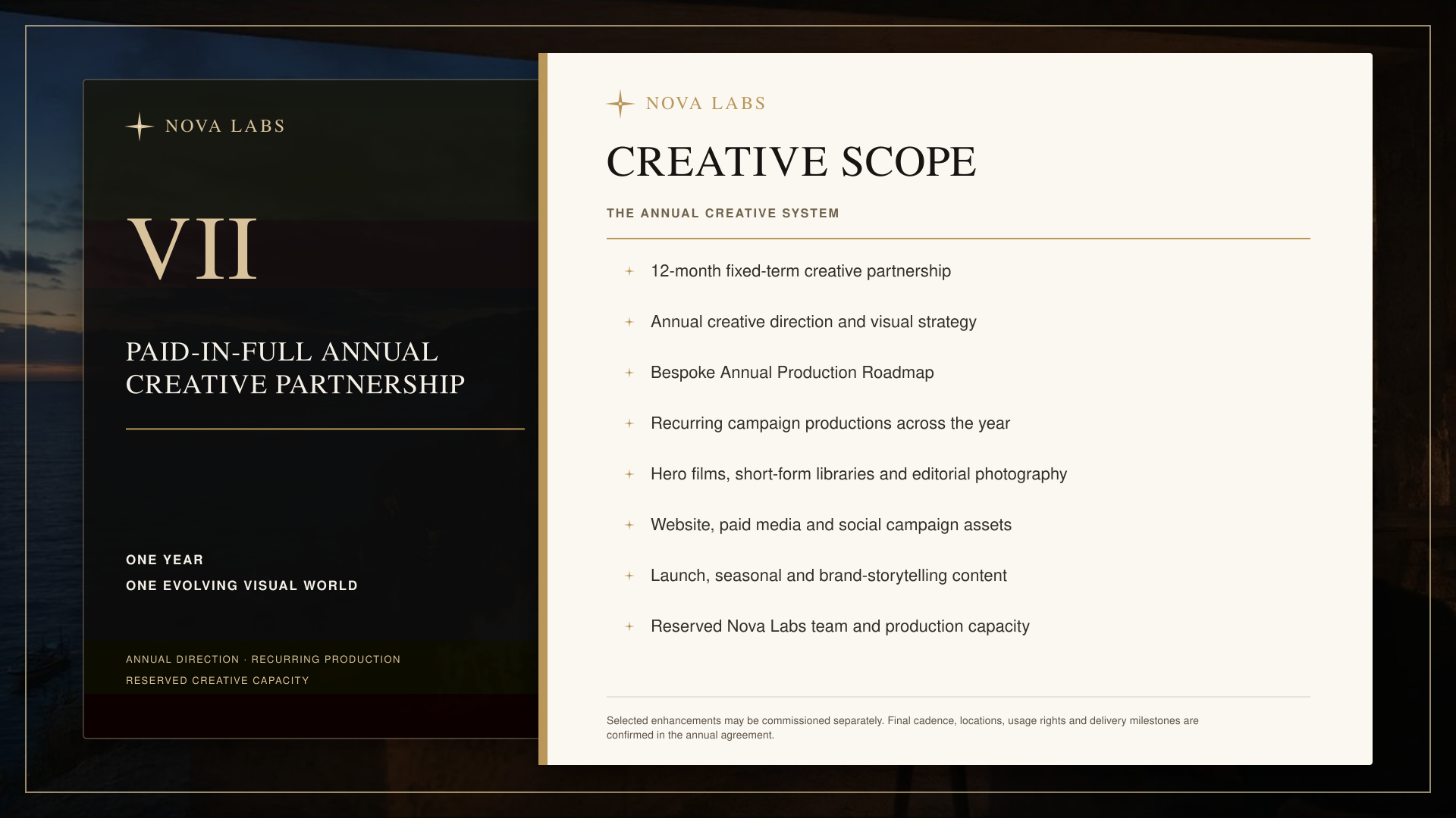 PAID-IN-FULL ANNUAL CREATIVE PARTNERSHIP