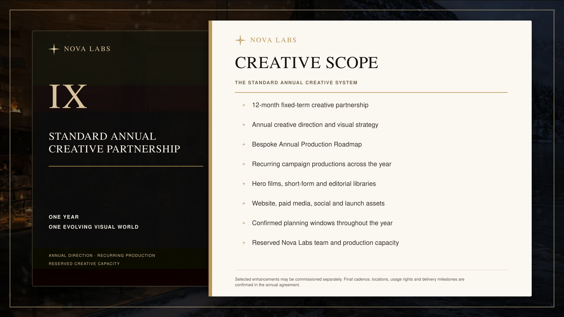 STANDARD ANNUAL CREATIVE PARTNERSHIP