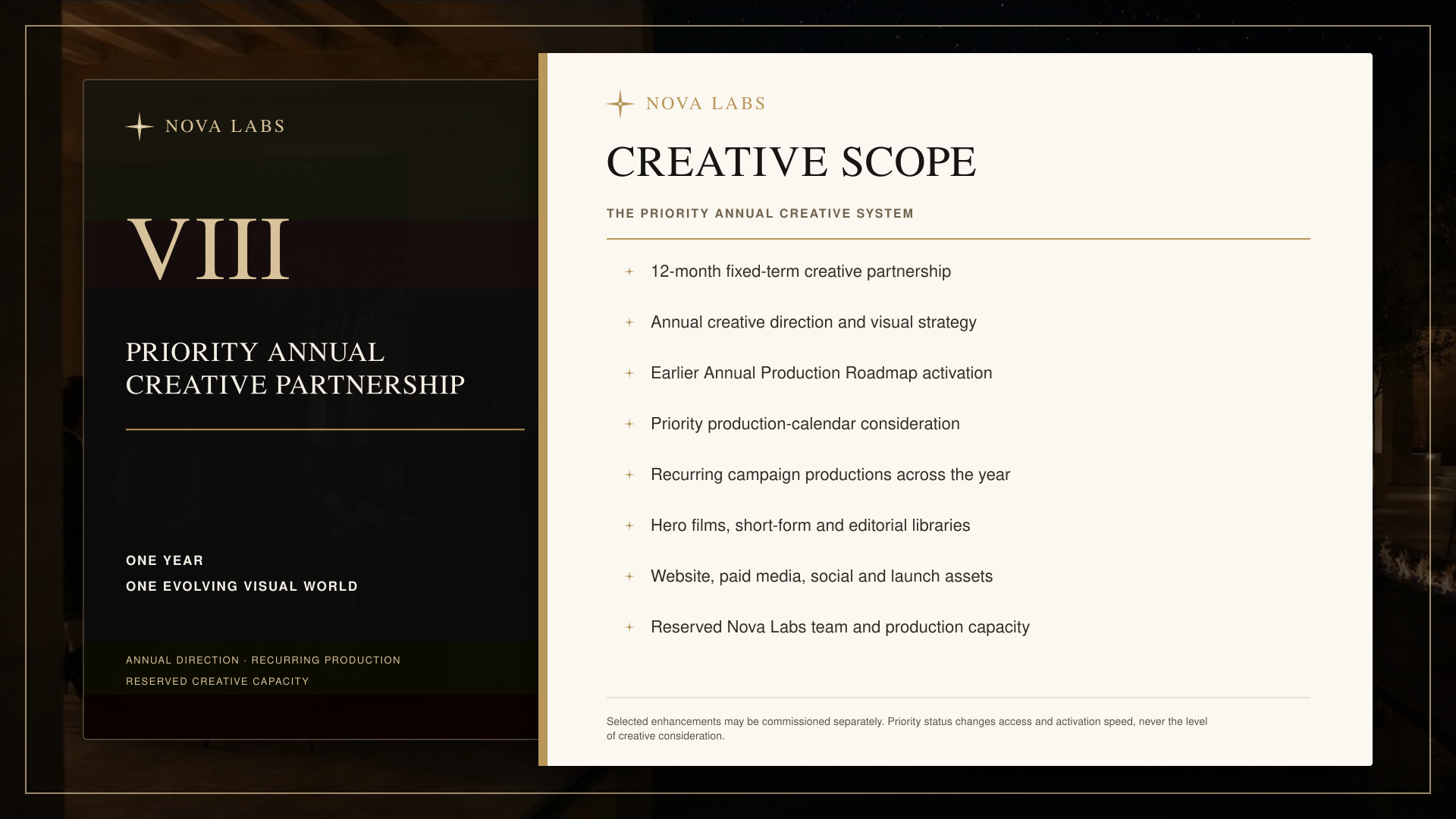 PRIORITY ANNUAL CREATIVE PARTNERSHIP