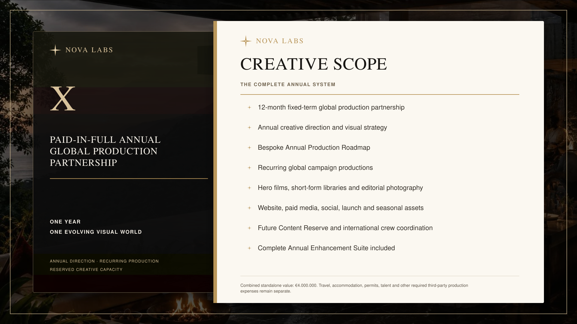 PAID-IN-FULL ANNUAL GLOBAL PRODUCTION PARTNERSHIP