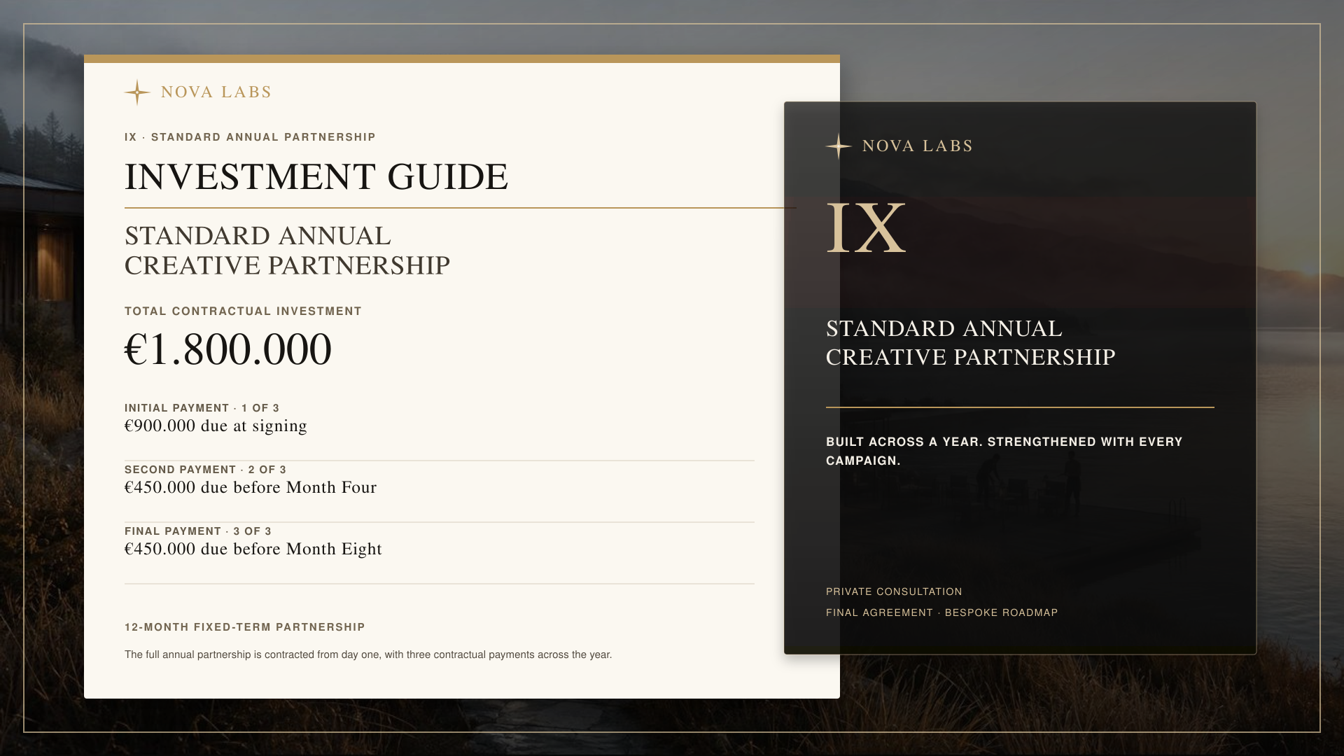 STANDARD ANNUAL CREATIVE PARTNERSHIP